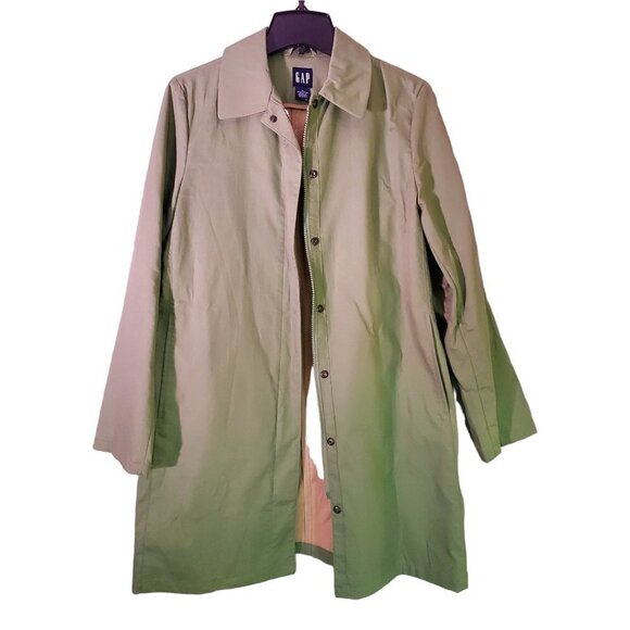 NWOT - GAP Apple Green Raincoat - Long Lightweight - Picture 5 of 10